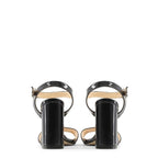 Women Made in Italy Patent Leather Block Heel Shoes