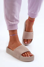 Women Mid Platform Flip Flops