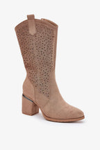 Women Open Work Boots - High Block Shoes
