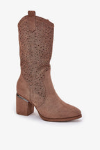 Women Open Work Boots - High Block Shoes