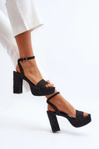 Women Platform Peep Toe Stiletto Sandals