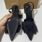 Women Pointed Toe Slingback Stiletto Sandals