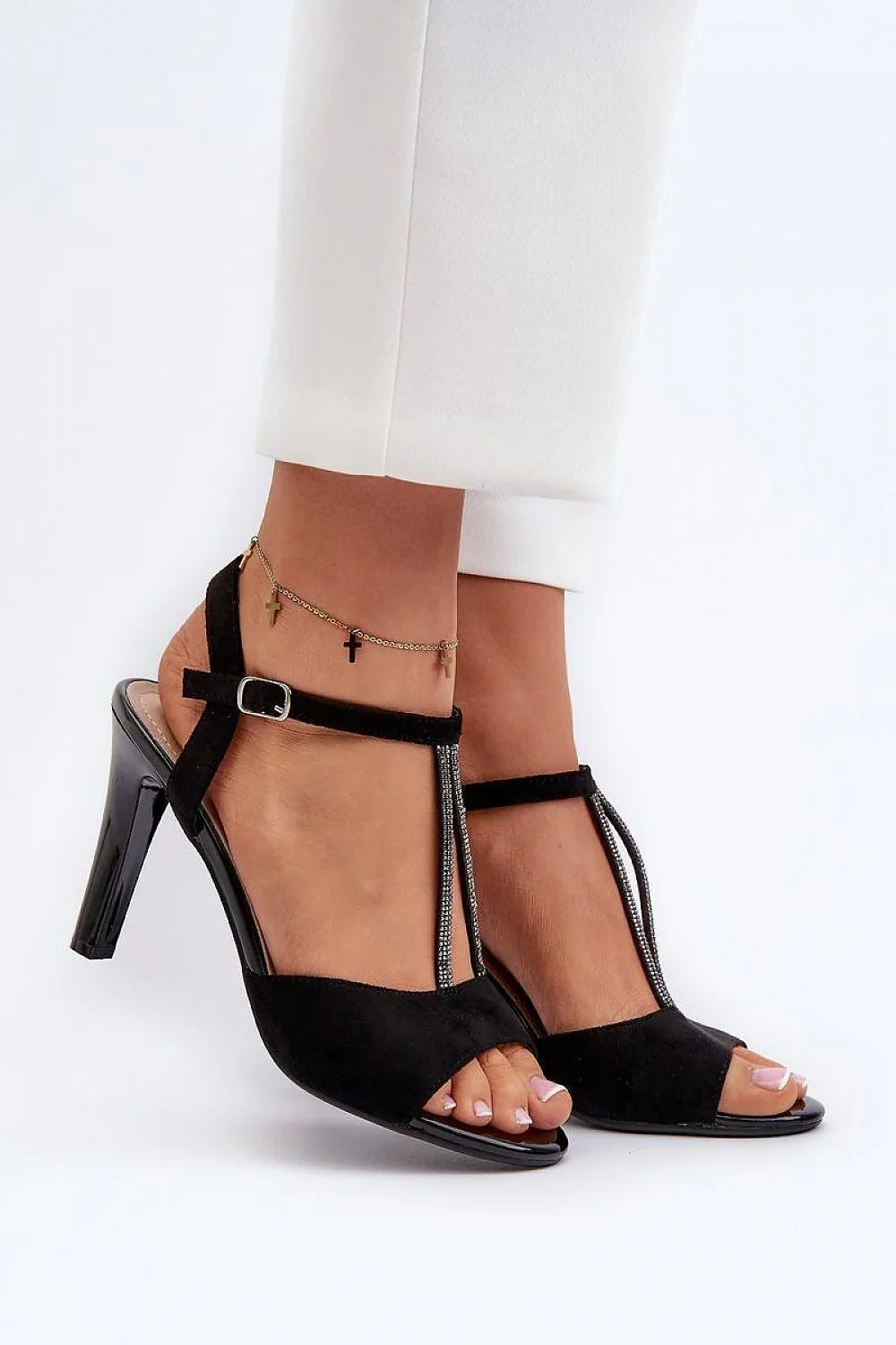 Women Strappy Ankle Strap Stiletto Heel Sandals