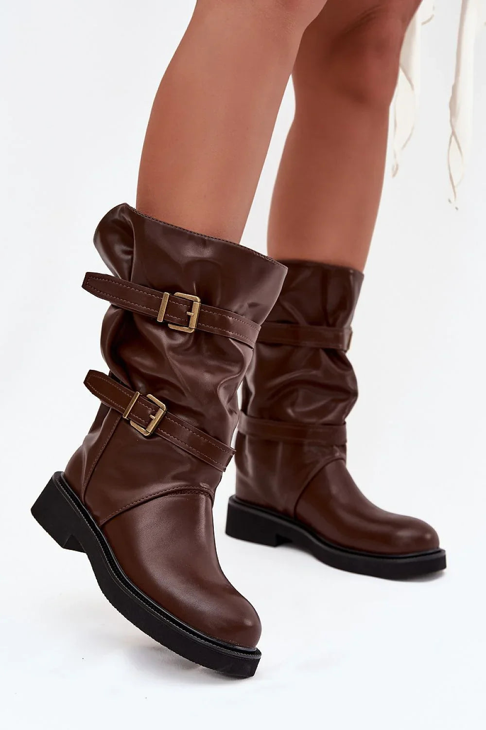 Women Thigh High Boots - Low Block Shoes