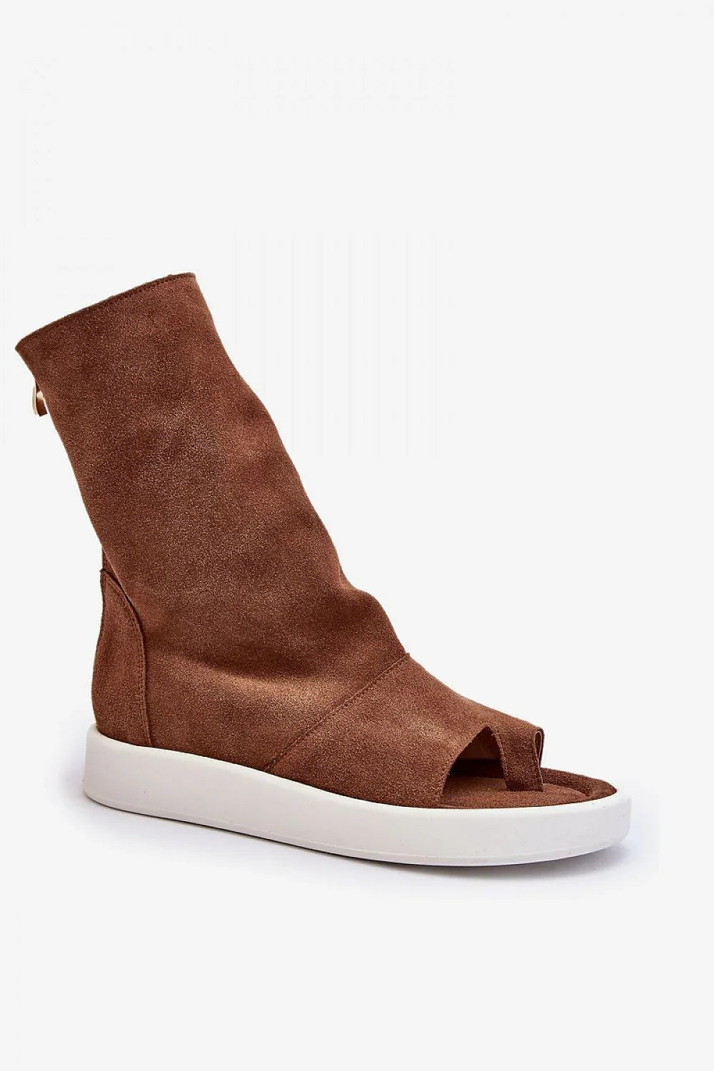 Women Zip Back Platform Walking Sandals