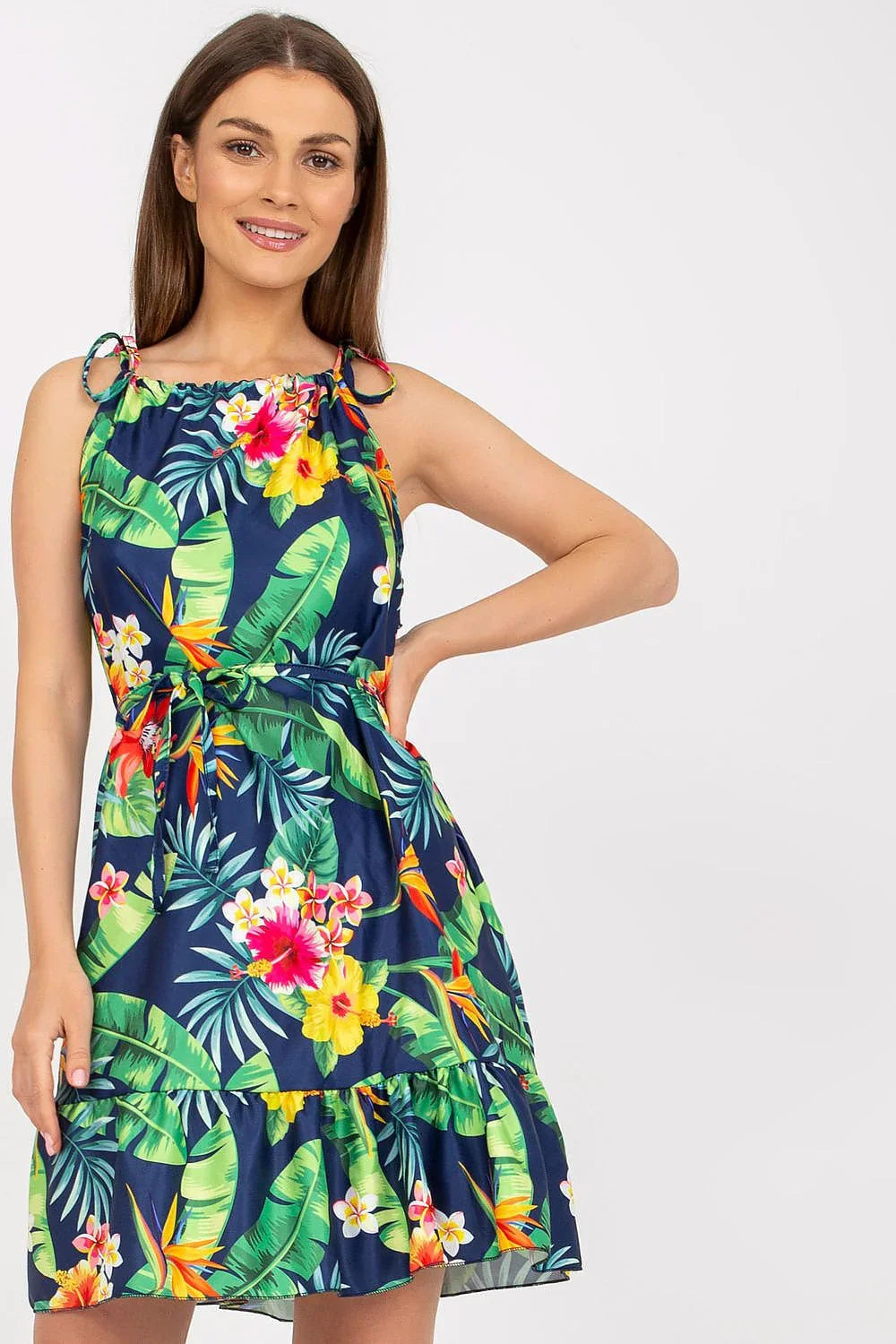 Women's Above Knee Day Dress – Regular Fit With Sleeveless