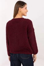 Women's Boucle Zip Cardigan Sweater