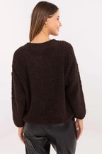 Women's Boucle Zip Cardigan Sweater