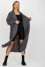 Women's Cable Longline Cardigan Sweater