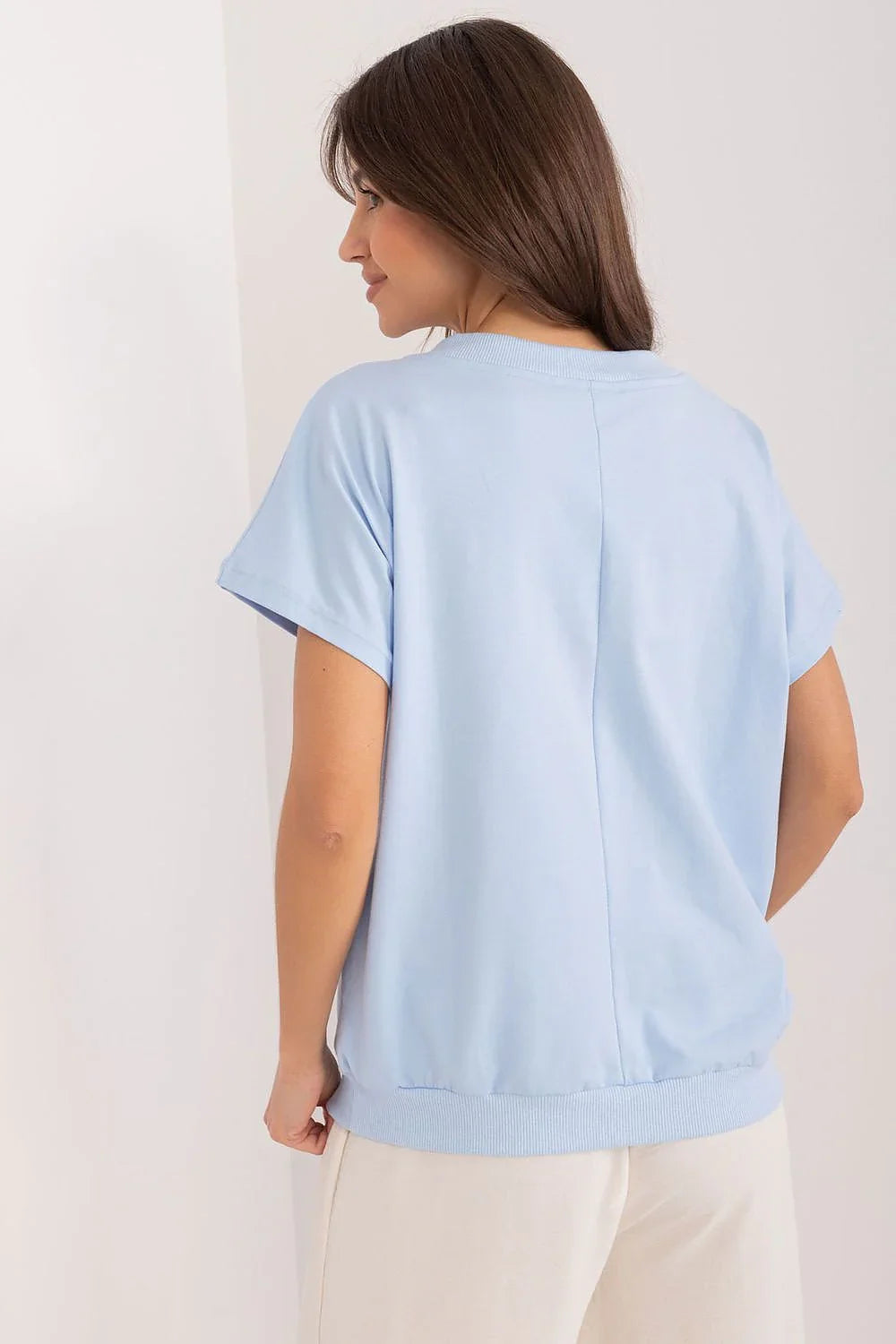 Women's Casual Blouse - Embroidered Hip Length