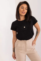 Women's Casual Blouse - Embroidered Waist Length