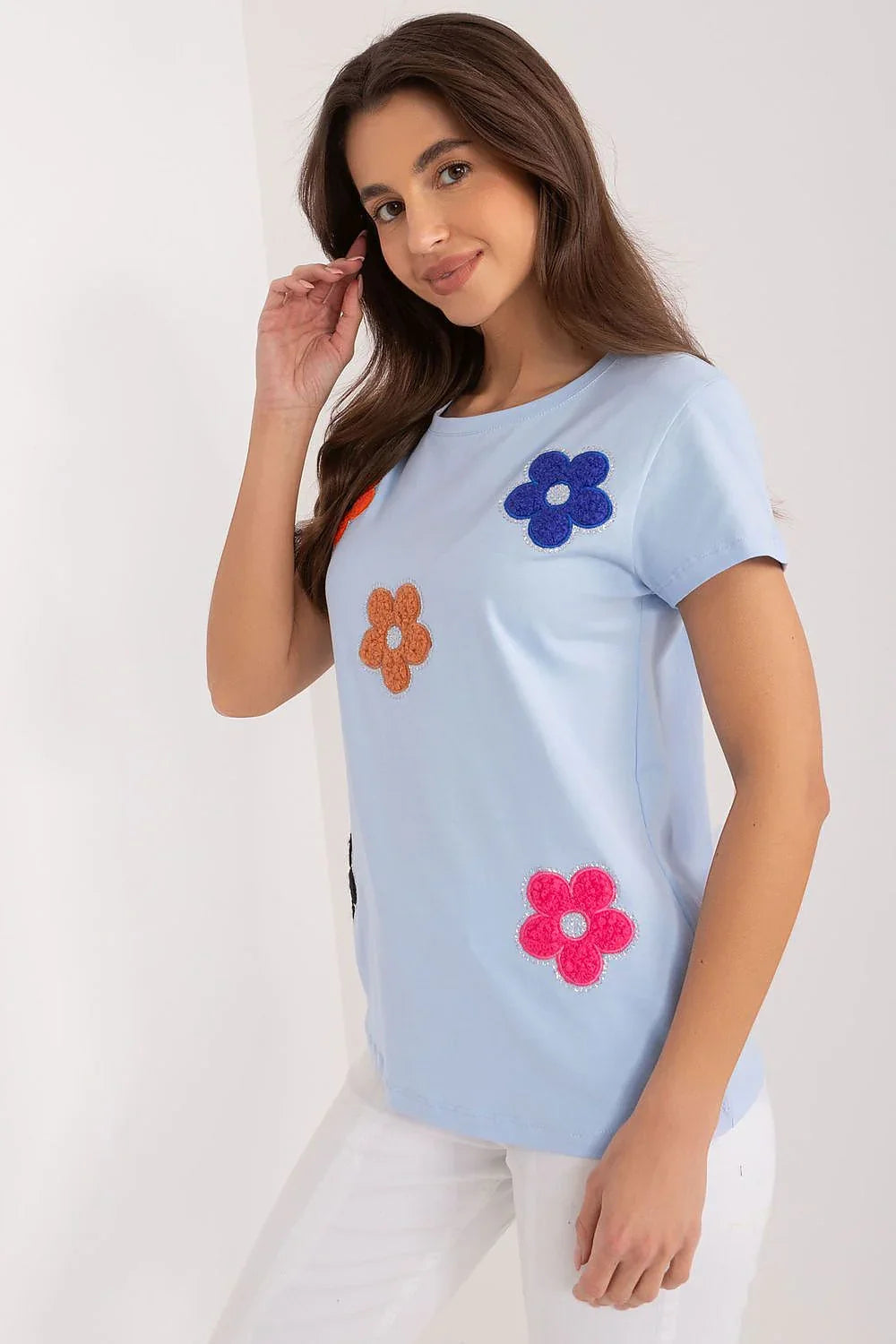 Women's Casual Blouse - Floral Hip Length