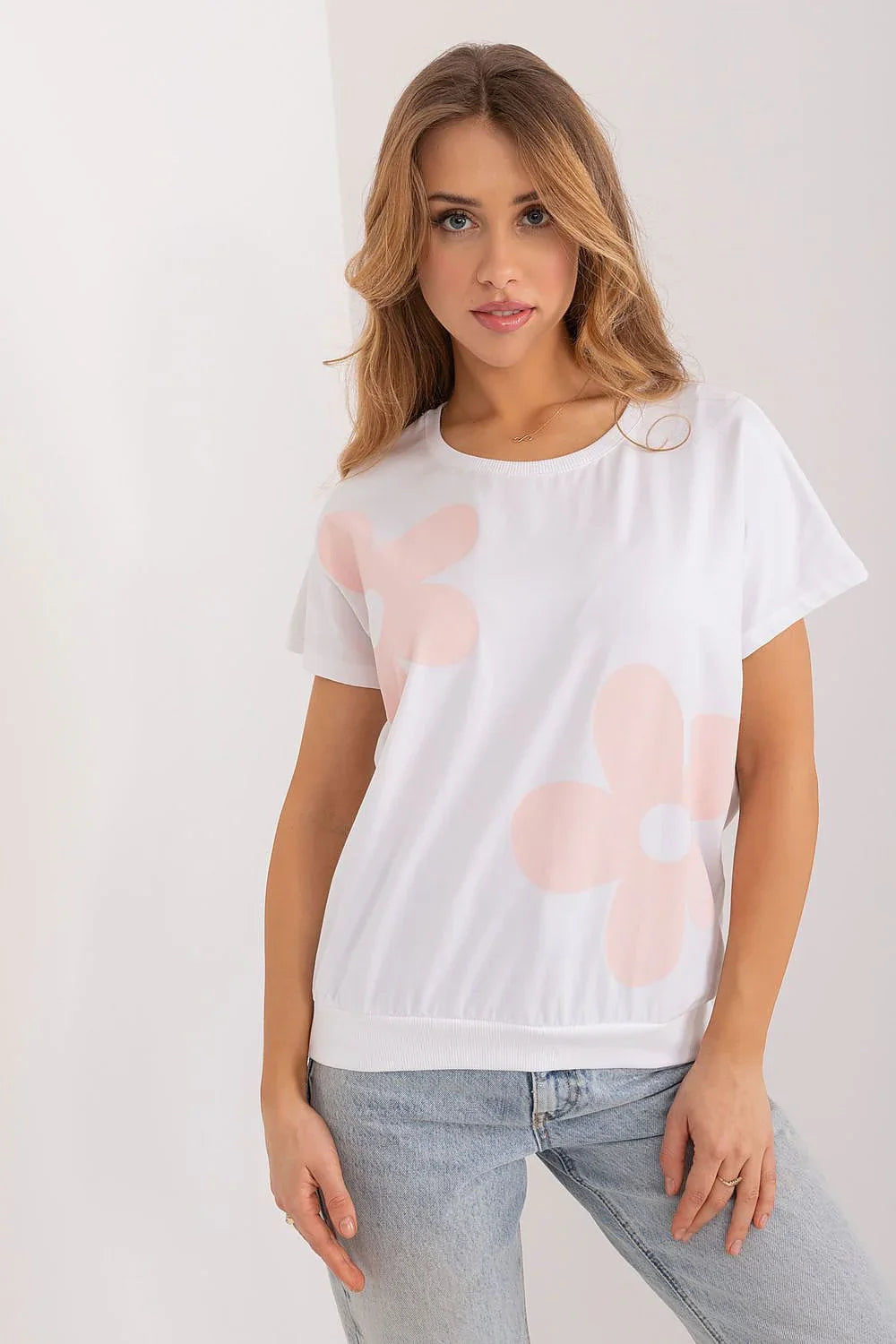 Women's Casual Blouse - Floral Hip Length