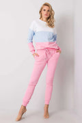 Women’s Colorblock Sweatshirt and Tapered Pants Set