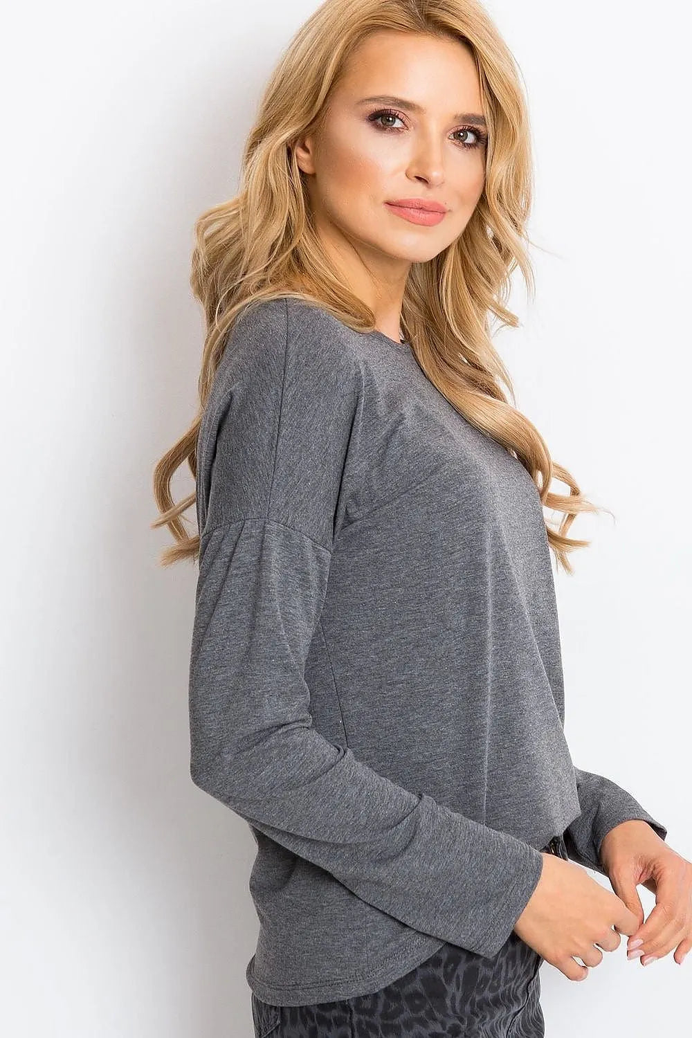 Women's Cotton Blouse - Solid Cropped Length