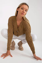 Women's Cotton Textured Cardigan Sweater