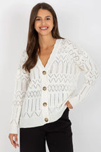 Women's Cotton Textured Cardigan Sweater