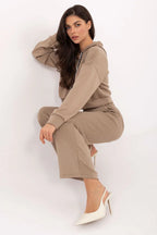 Women’s Elegant Hoodie and Wide Leg Pants Set