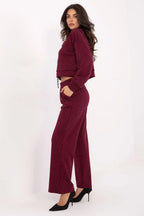 Women’s Elegant Hoodie and Wide Leg Pants Set