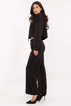 Women’s Elegant Hoodie and Wide Leg Pants Set