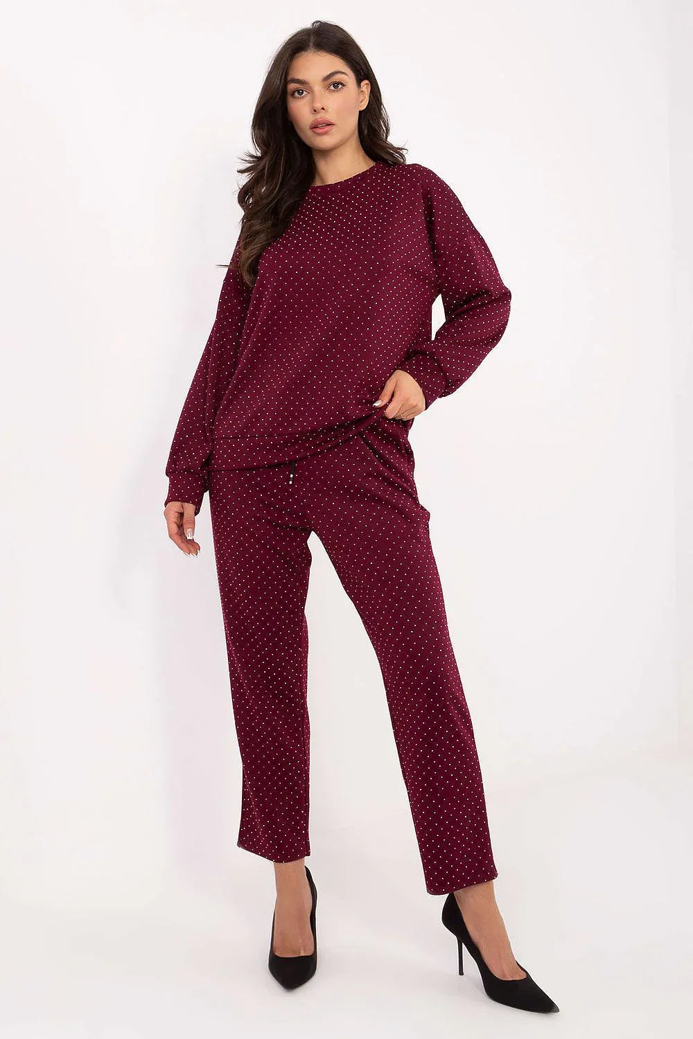 Women’s Elegant Sweatshirt and Straight Leg Pants Set