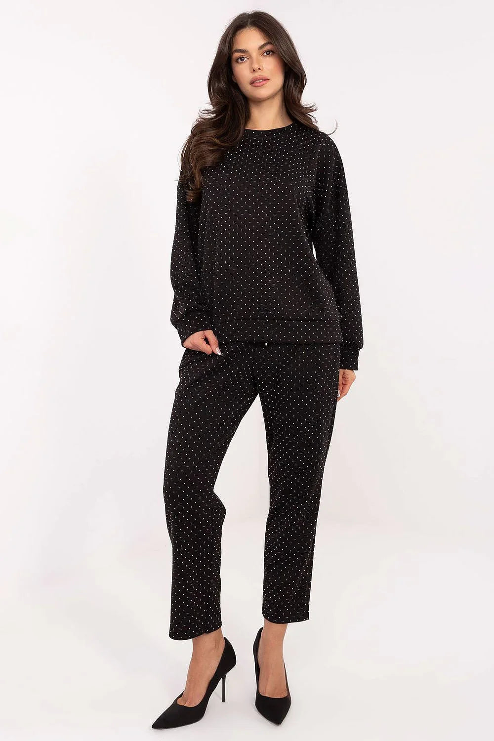 Women’s Elegant Sweatshirt and Straight Leg Pants Set