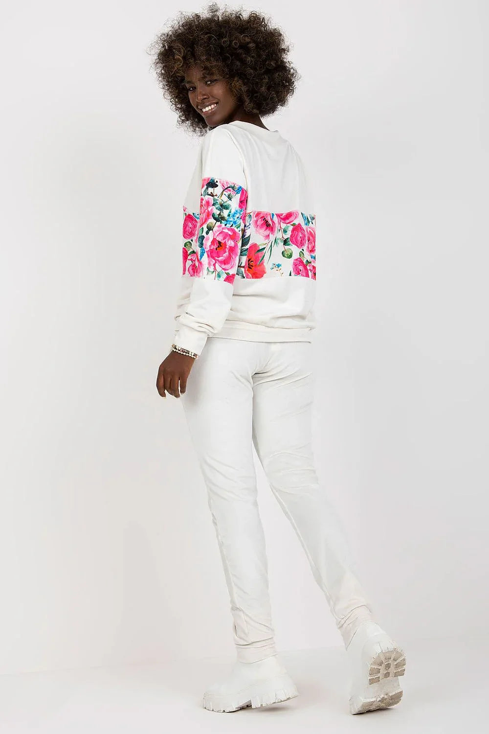 Women’s Floral Sweatshirt and Straight Leg Pants Set