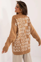 Women's Graphic Longline Crew Pullover Sweater