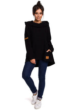 Women's Hoodie - Funnel/Scuba Hood With Relaxed Fit