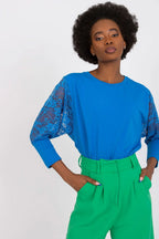Women's Lace Blouse - Lace Hip Length