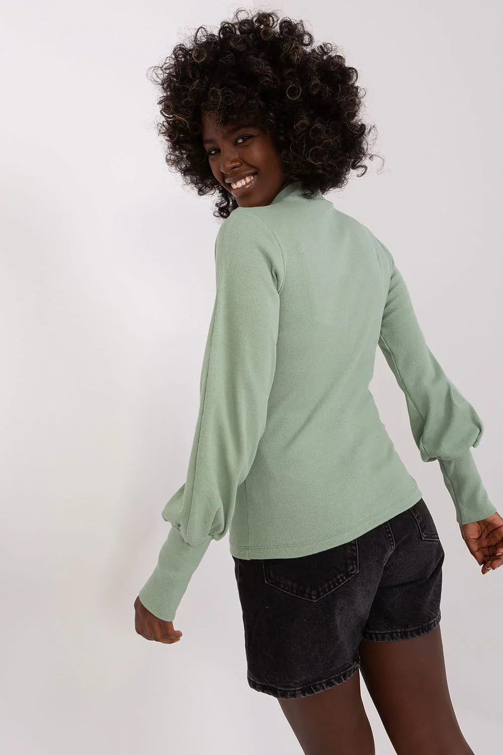 Women's Long Sleeve Blouse - Solid Waist Length
