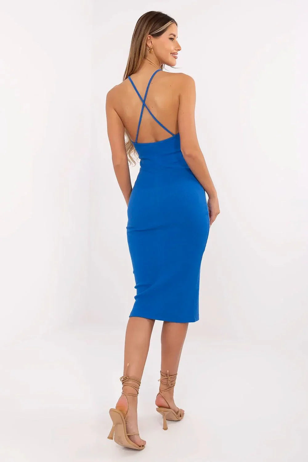 Women's Midi Day Dress – Slim With Sleeveless