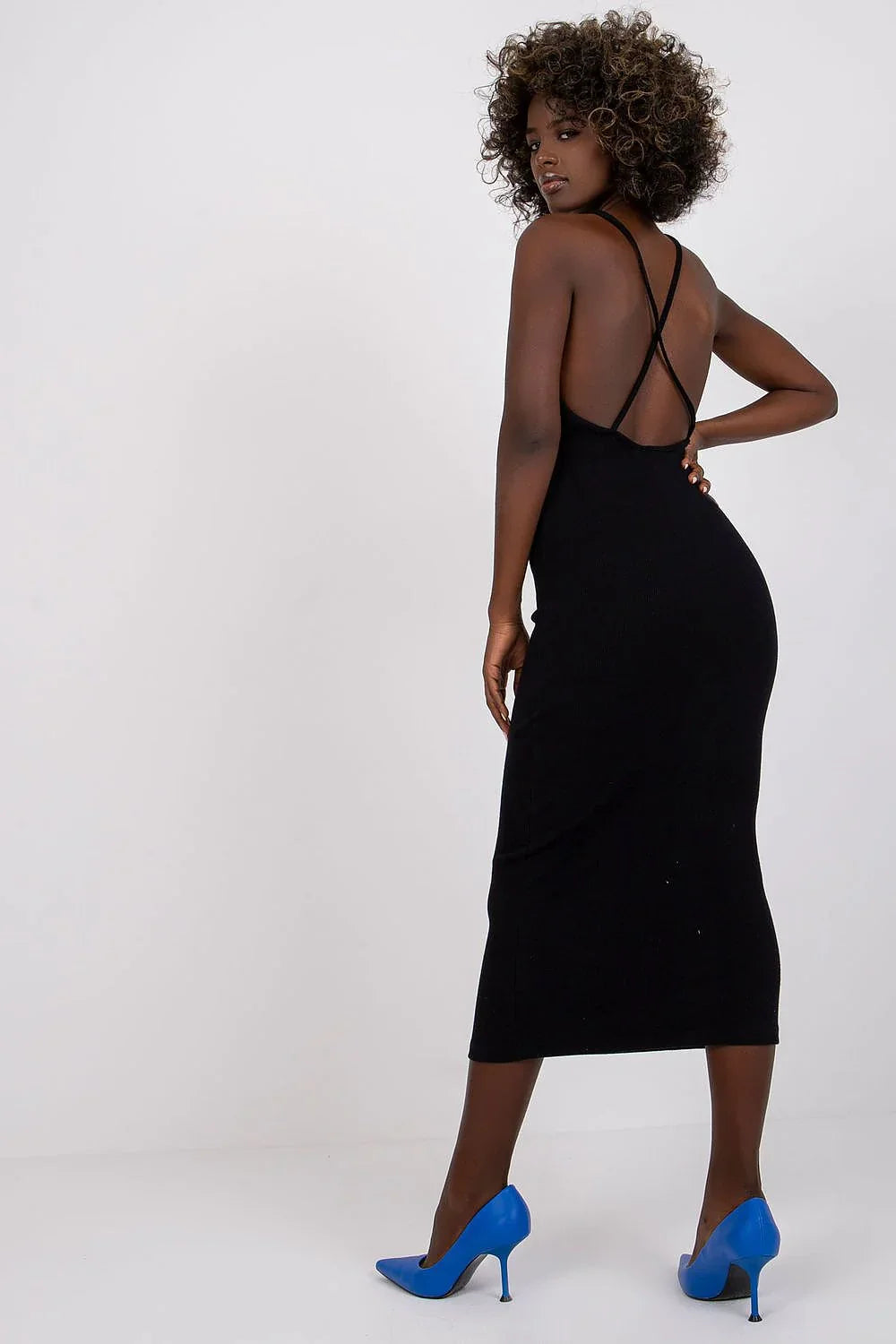 Women's Midi Day Dress – Slim With Sleeveless