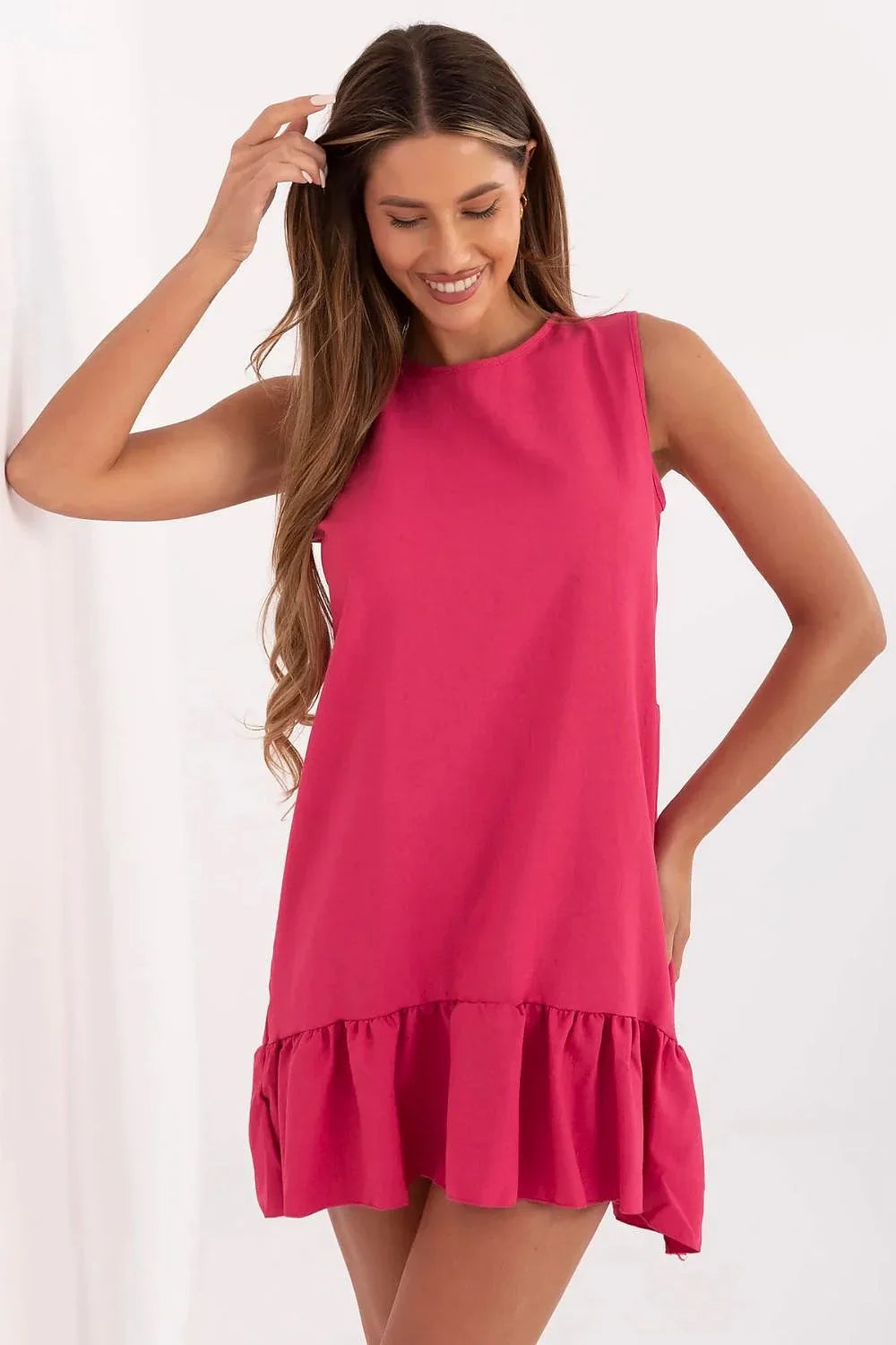Women's Mini Day Dress – Relaxed With Sleeveless
