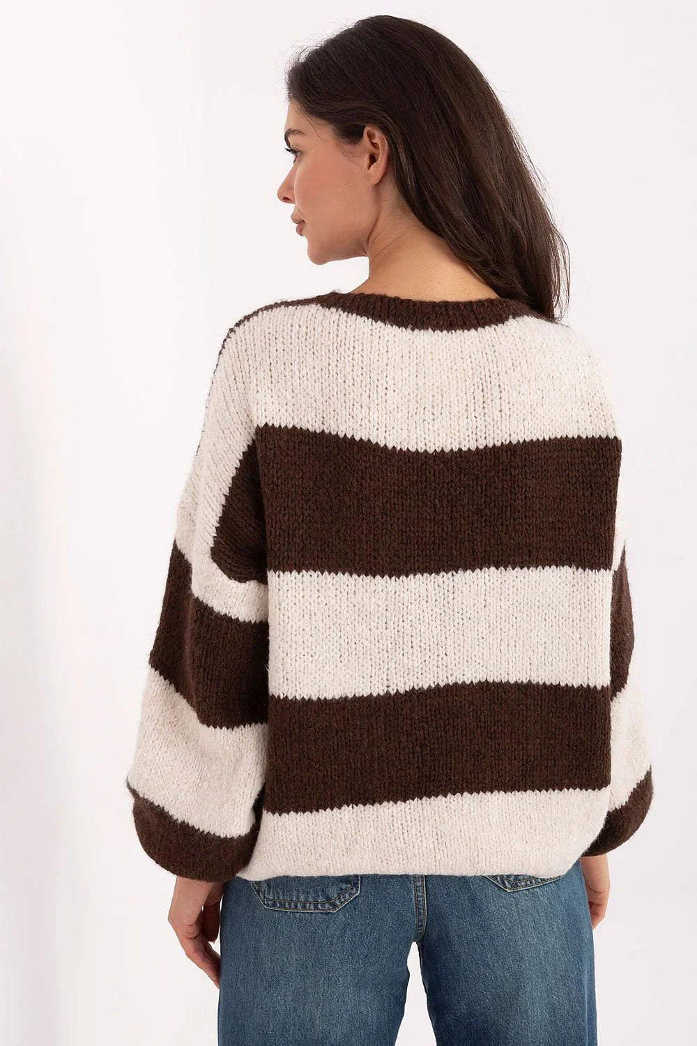 Women's Oversized Striped Cardigan Sweater