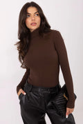 Women's Slim Ribbed Cotton Turtleneck Sweater