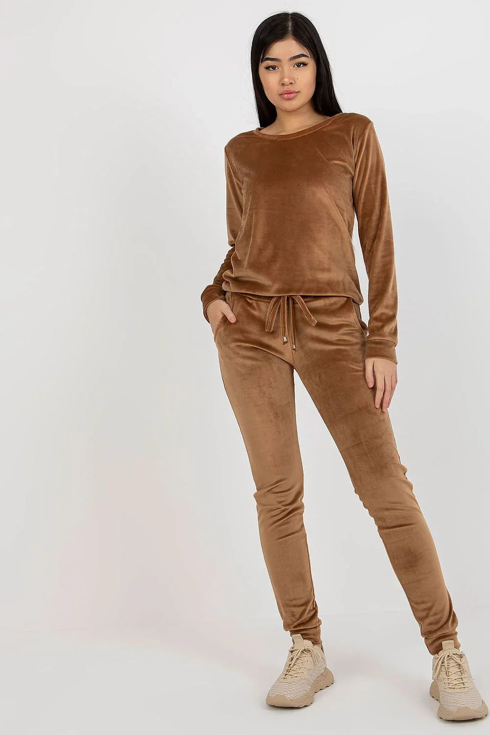 Women’s Soft Touch Blouse and Straight Leg Pants Set