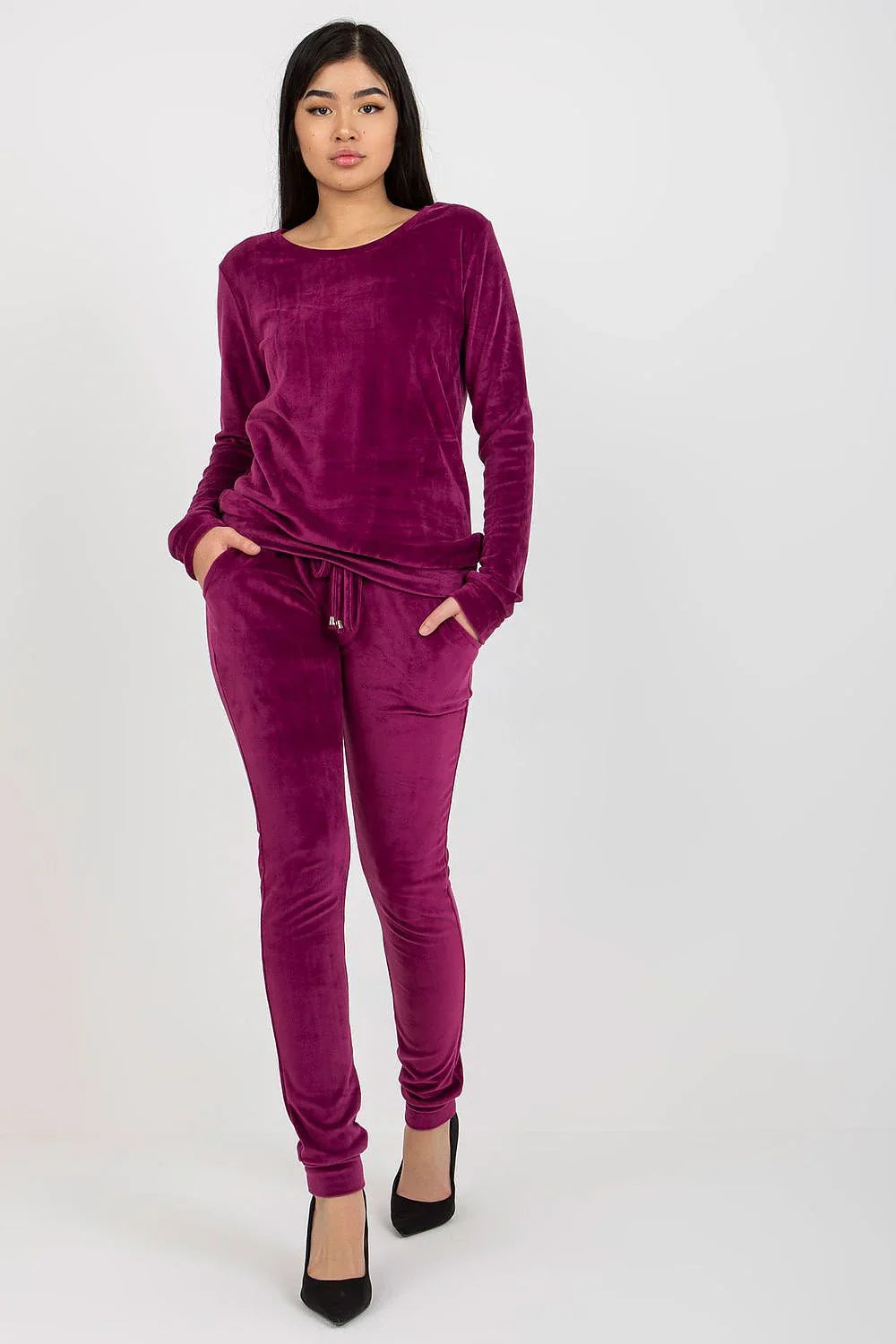 Women’s Soft Touch Blouse and Straight Leg Pants Set