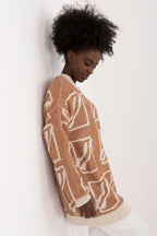 Women's Solid V Neck Pullover Sweater