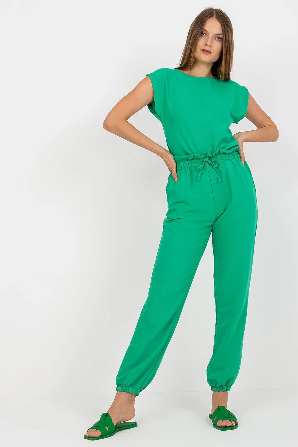 Women’s Summer Button Blouse and Pants Set