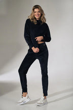 Women's Sweatshirt - Mock-Neck With Relaxed Fit