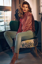 Women's Sweatshirt - Mock-Neck With Relaxed Fit