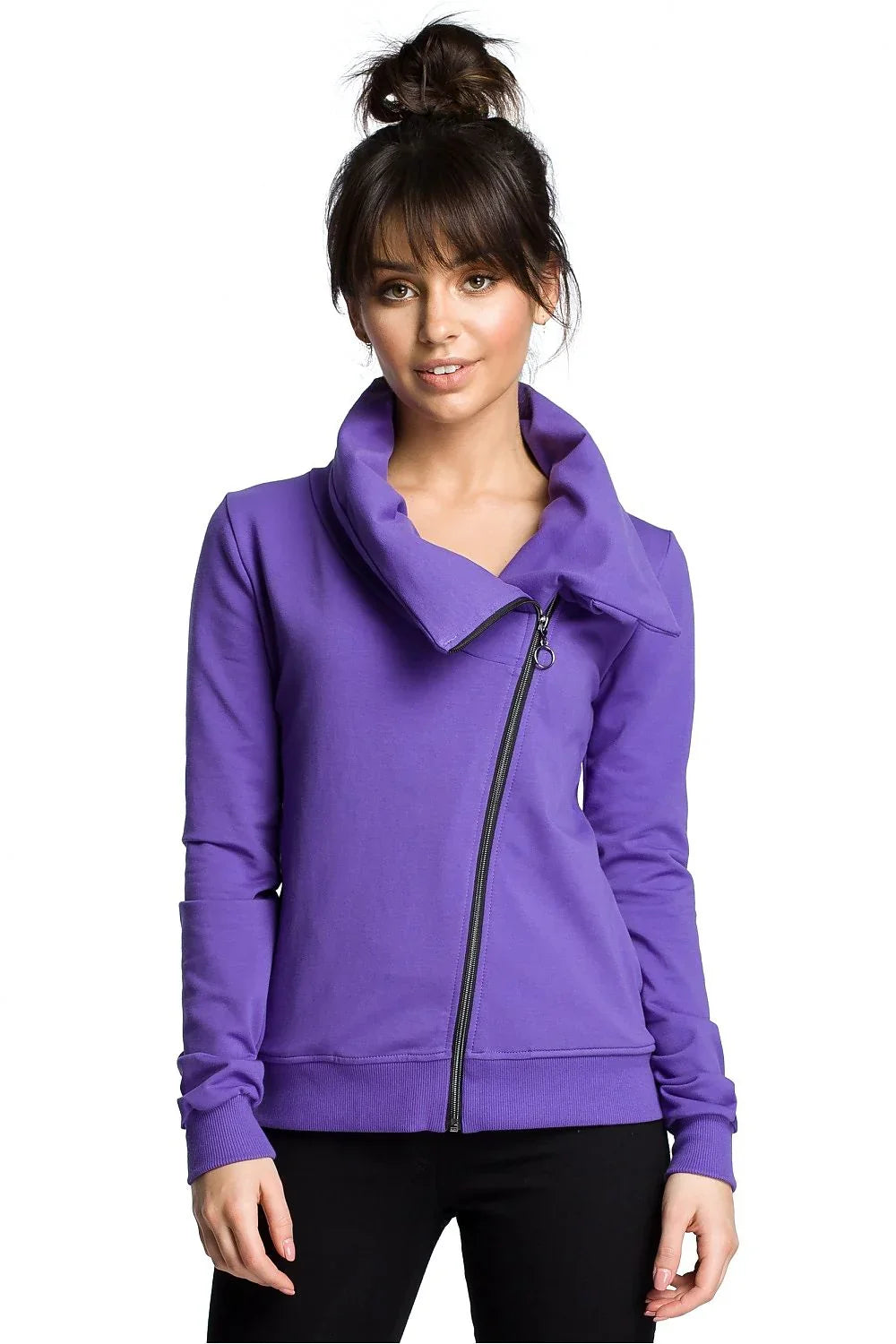 Women's Sweatshirt - Mock-neck With Regular Fit
