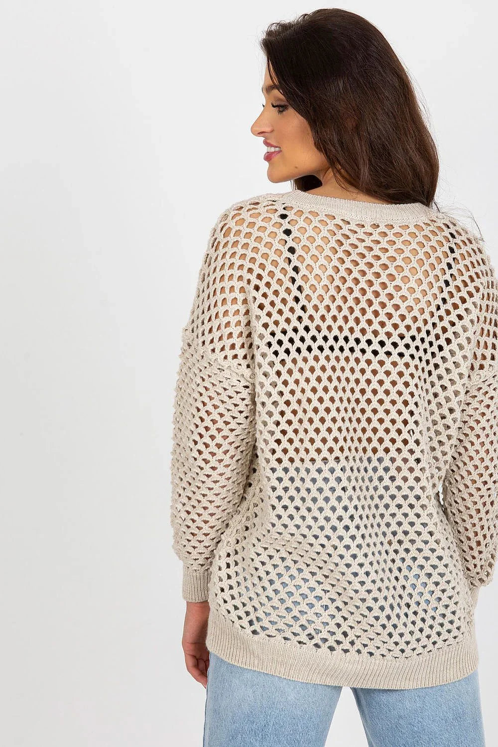Women's Textured Crew Neck Pullover Sweater