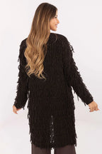 Women's Textured Longline Cardigan Sweater