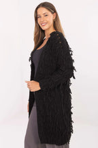Women's Textured Longline Cardigan Sweater