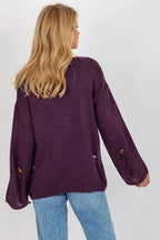 Women's Textured Oversized Pullover Sweater