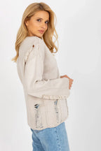 Women's Textured Oversized Pullover Sweater