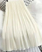 A-Line Skirt Women Minimalist Office - Elastic Midi Women Skirt