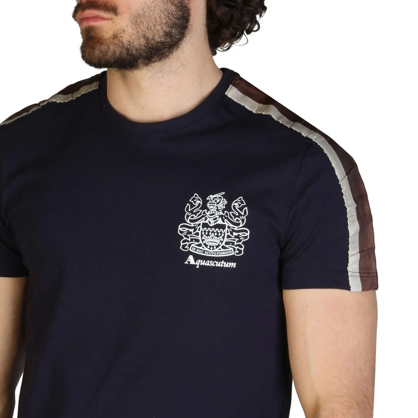 Aquascutum Men T-shirts - Navy Brand T-shirts - T-Shirt - Guocali